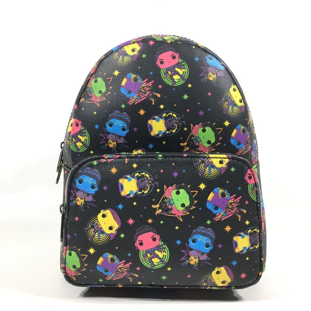 Funko Marvel Infinity Saga Woman Black Light Neon Print 11.5" Mini Backpack - Picture 3 of 14